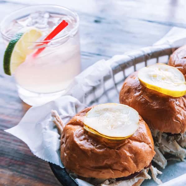 sliders and drink