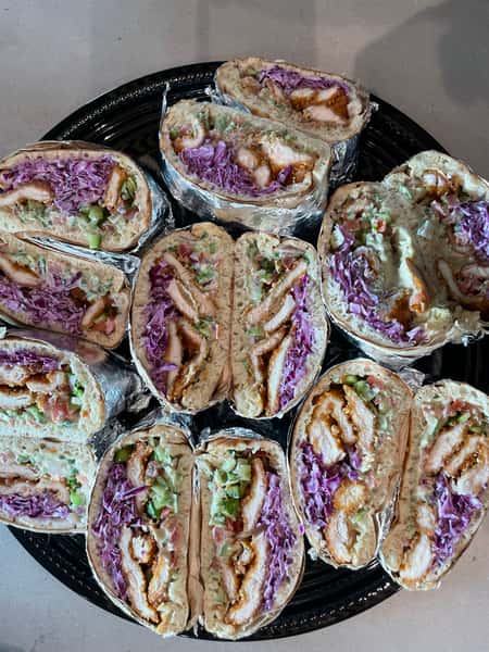 A collection of open face sandwiches