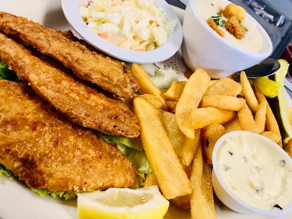 Friday Fish & Chips w/chowder