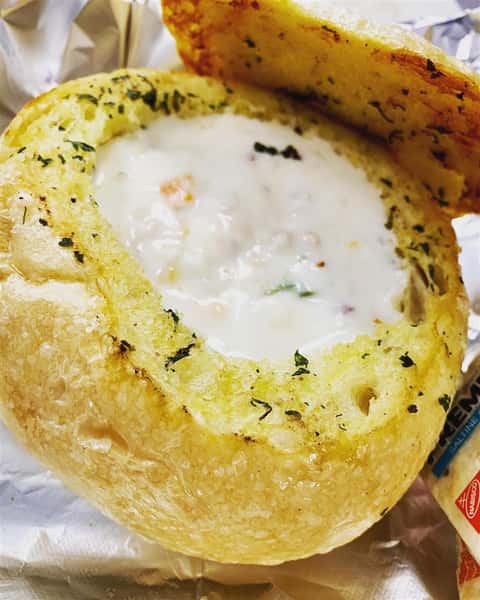 House Clam Chowder in Bread Bowl