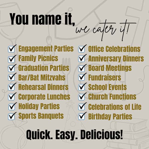 TBR Caters Everything Quick Easy Delicious