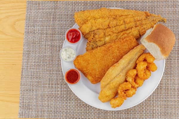 cat fish & prawns