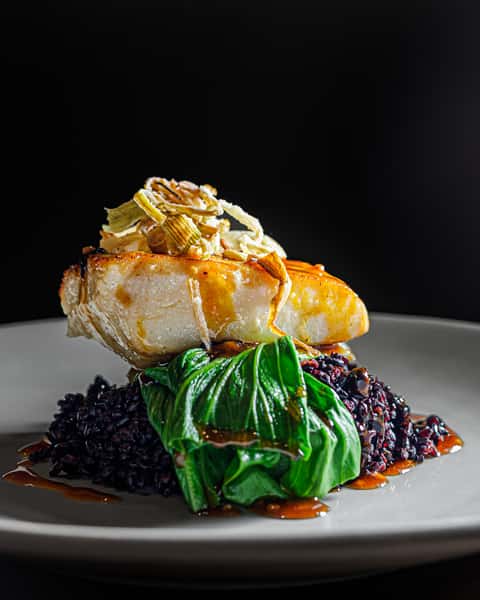 Seabass black rice