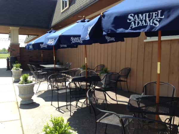 View of the outdoor seating area.