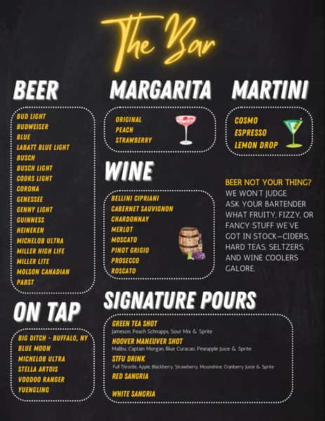 John Hoover Inn Drink Menu