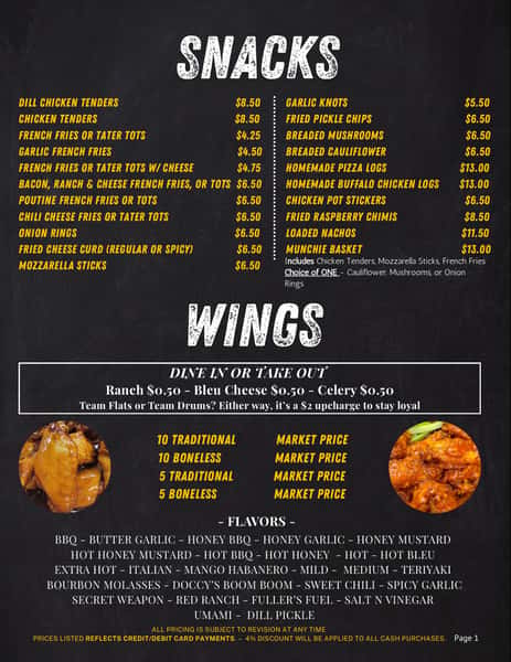 John Hoover Inn Menu