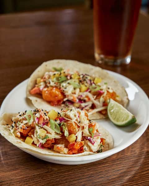 Happy Hour Firecracker Shrimp Tacos