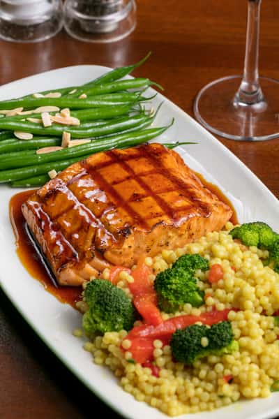 Ten Spice Glazed Salmon with Cous Cous