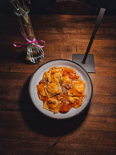 Three Cheese Ravioli & Spicy Vodka