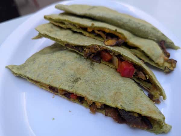 Mushroom Suya Quesadilla