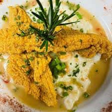 Fried Whiting and Grits