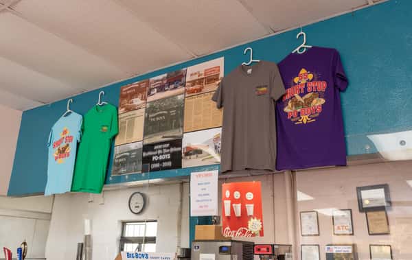 Interior signs above registers