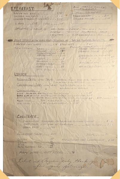Old Menu