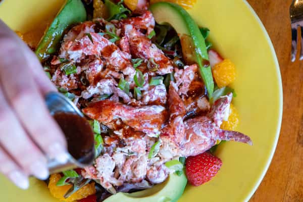 lobster with avacado dish