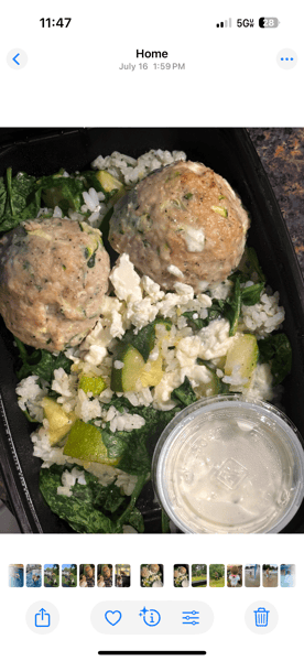 Summer Zucchini Feta Meatballs and Lemon Herb Rice