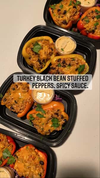 Turkey & Black Bean Stuffed Peppers 