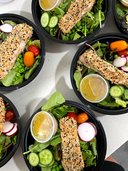 Everything Bagel Salmon or shrimp Salad