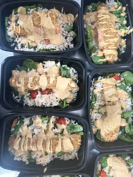 Crab Topped Salmon