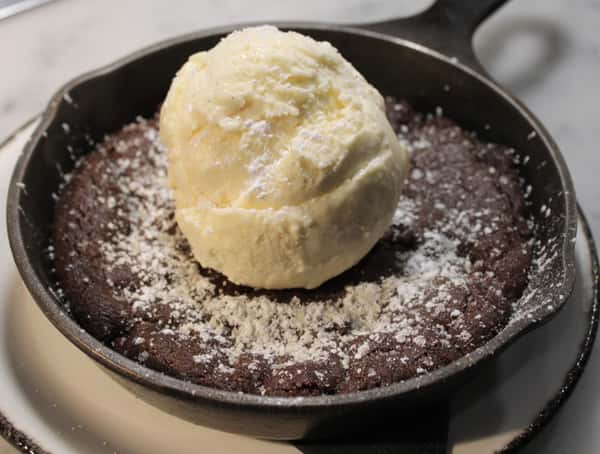 Double Chocolate Chip Skillet Cookie