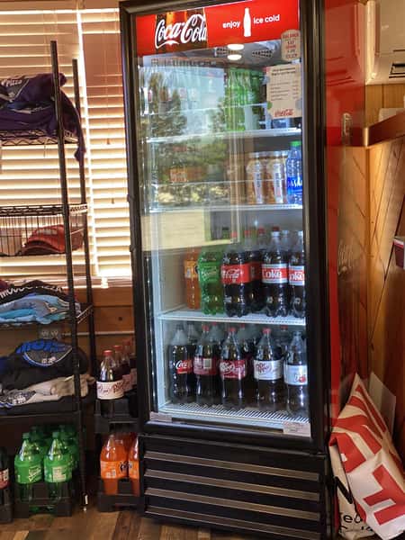 a vending machine with drinks