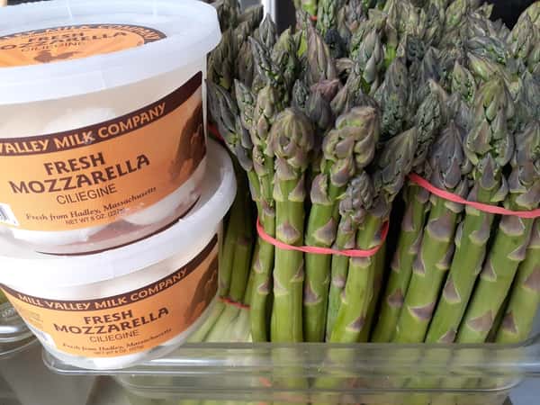 Local Cheese and asparagus