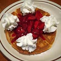 Waffle with Strawberries