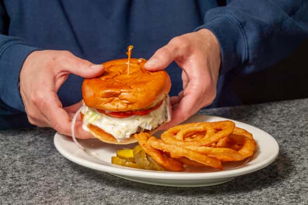 sandwich and onion rings