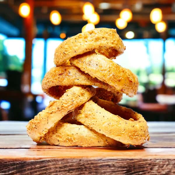 onion rings, bi o rings, fried onions, burgers