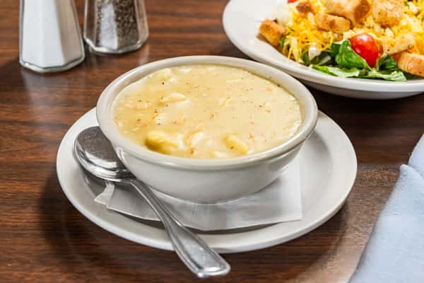 Chicken And Dumplings And Salad