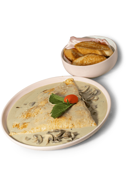 Crepe Pollo Queso Champ