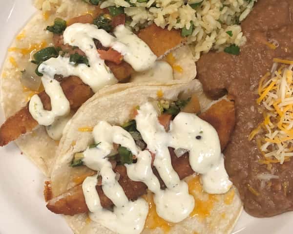 Fish Tacos W/ Beans
