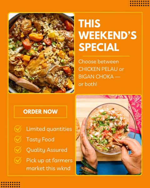 Our weekend special just hit the website. Order from www.channakitchen.com by Thursday at 12pm for pick up on Saturday at the Midtown Farmers Market or Sunday at the Kingfield Farmers Market. Food will be chilled and ready to warm up. Please note which farmers market you’ll like to pick up from in the “Special Requests” section on the ordering form.

If you’ve been following our journey, you know that our menu has grown to include a little bit of everything—from Trinidadian favorites to Caribbean-inspired fusion dishes.

As much as we love creating and sharing all these flavors, we’ve been thinking about how to make Channa Kitchen more intentional, sustainable, and enjoyable for everyone—including the ones doing all the cooking! So, we’re making a change.

Moving forward, Channa Kitchen will feature just TWO dishes each week, with a new menu rotating weekly.

Instead of offering an extensive menu every time we open, we’ll be focusing on a couple of dishes at a time, allowing us to put more creativity, care, and attention into each one.

What does this mean for you?
🍛 A fresh menu every week: Something new to look forward to!
🥘 More intentional cooking: Focusing on flavor, quality, and the details that make each dish special.
🍲 Limited quantities: Each weekly offering will be available while supplies last.
🍱 A little more adventure: Expect familiar Trinidadian favorites alongside new Caribbean-inspired creations.

This doesn’t mean goodbye to your favorites! Some dishes will absolutely make their way back into the rotation. You’ll just have to keep an eye on the weekly menu to see what’s cooking.