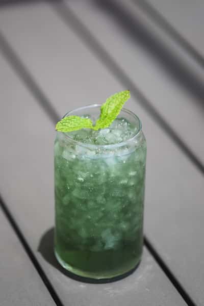Iced Green Tea w/ Butterfly Pea