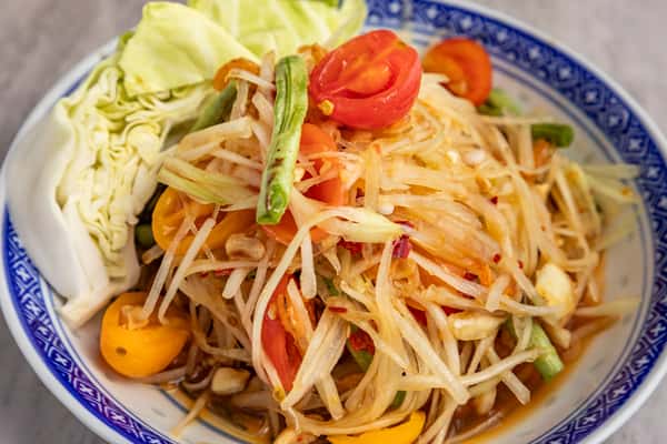 Grill Shrimp Green Papaya Salad / Somtum Koong Sod