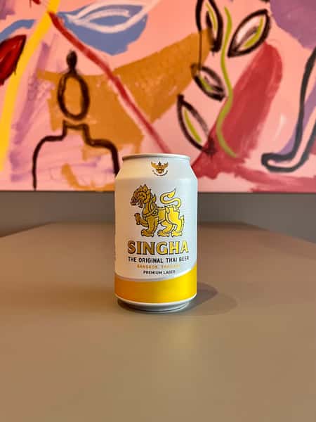 Singha Beer - Premium Lager 330ml Can (5% ABV)