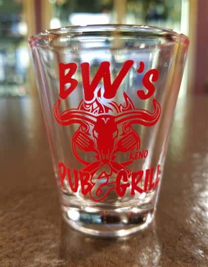 bw's pub & grill shot glass