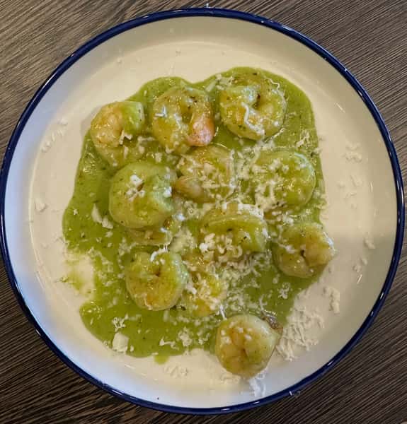 Platillo De Camaron Estilo Culiacan (Shrimp in a Poblano Cream Sauce)