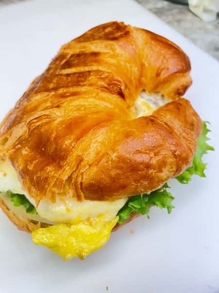 2 Fried Eggs and Cheese Croissant