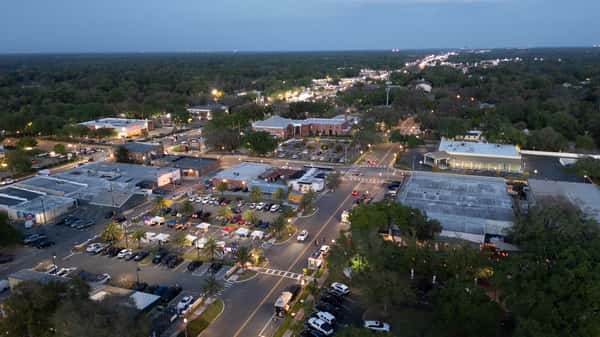 top view of city