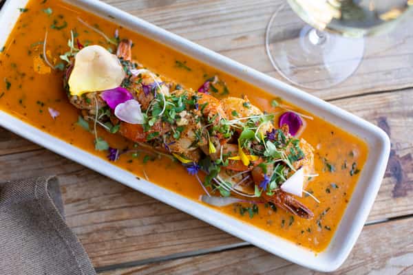 Sautéed White Gulf Prawns