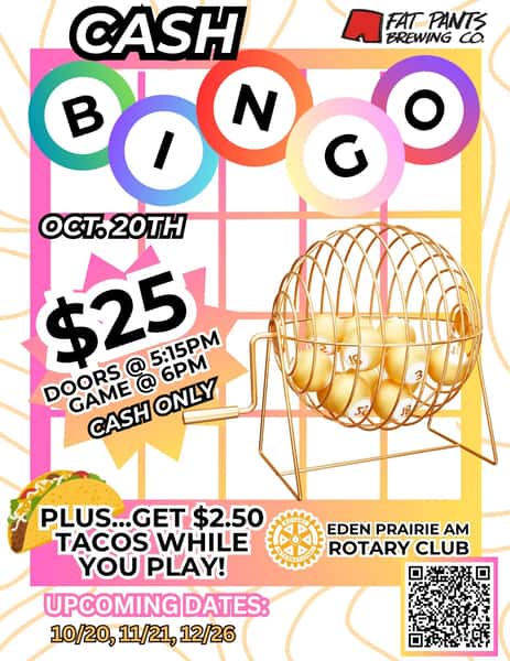 Cash Bingo October 20th