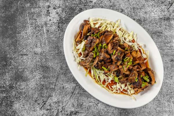 BBQ Chicken and Fried Noodles