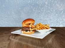 Green Chili Queso Burger*