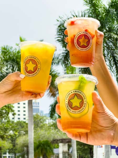 Three fresh juices