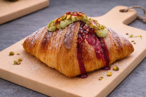 Raspberry Matcha Croissant