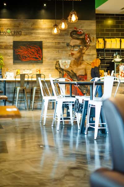 Interior of Press and Grind Cafe