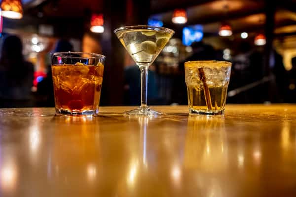drinks on the counter