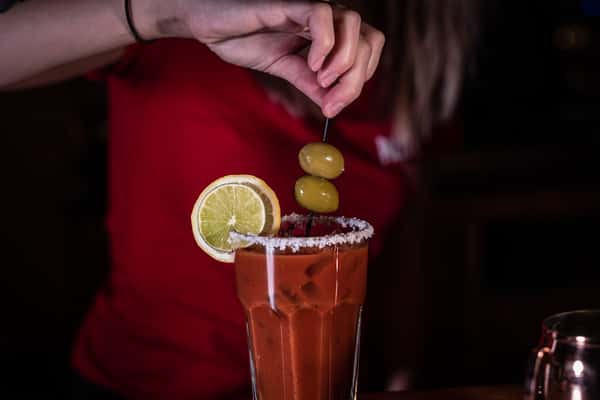 woman with drinks