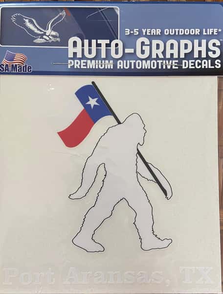 Decals - Yeti with TX Flag -Fins