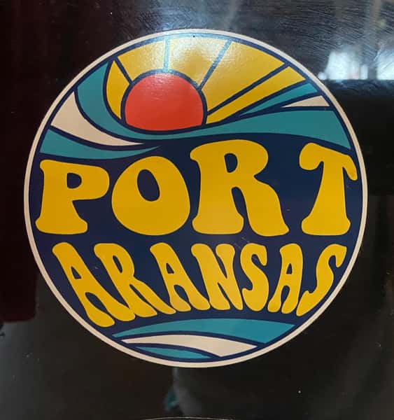Decals - Retro Circle Port Aransas Sun